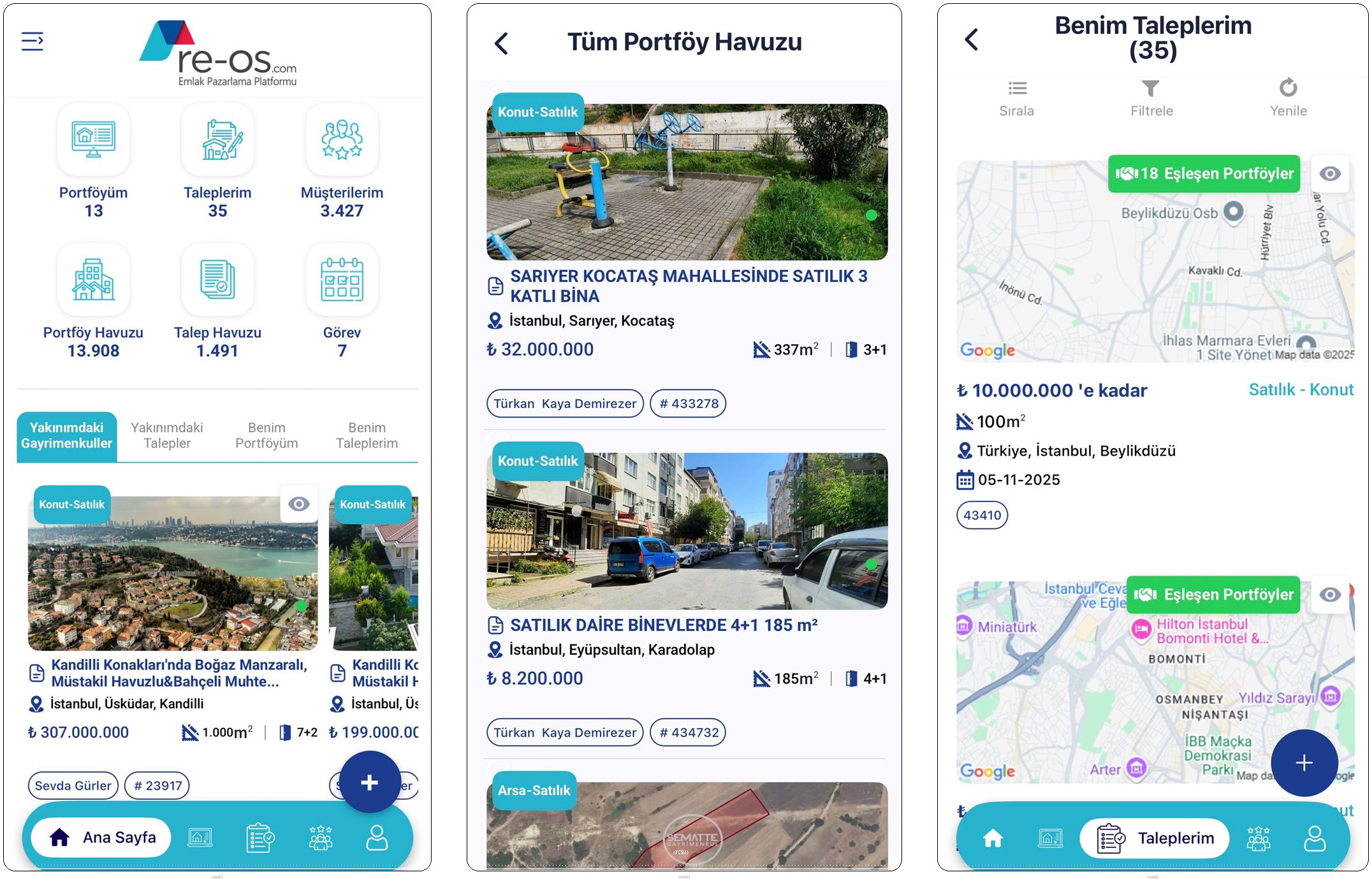 Portföy ve Talep Sistemi - Ana Sayfa